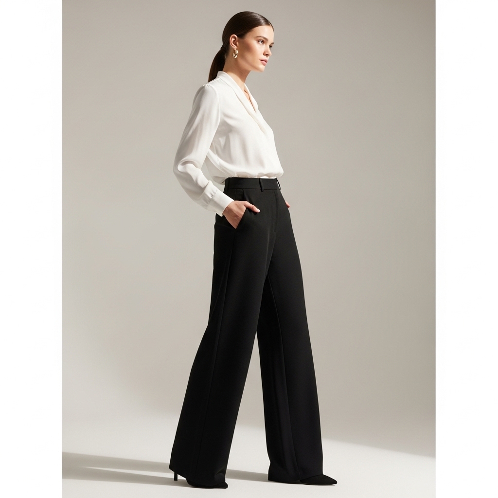 Mia Yüksek Bel Detaylı Palazzo Pantolon