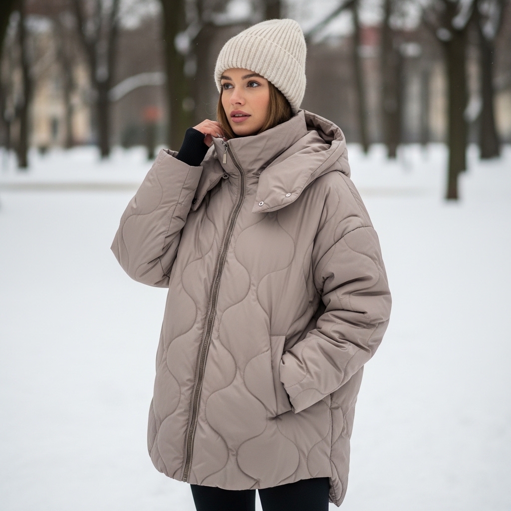 Cloud Yumuşak Dokulu Kapüşonlu Şişme Mont