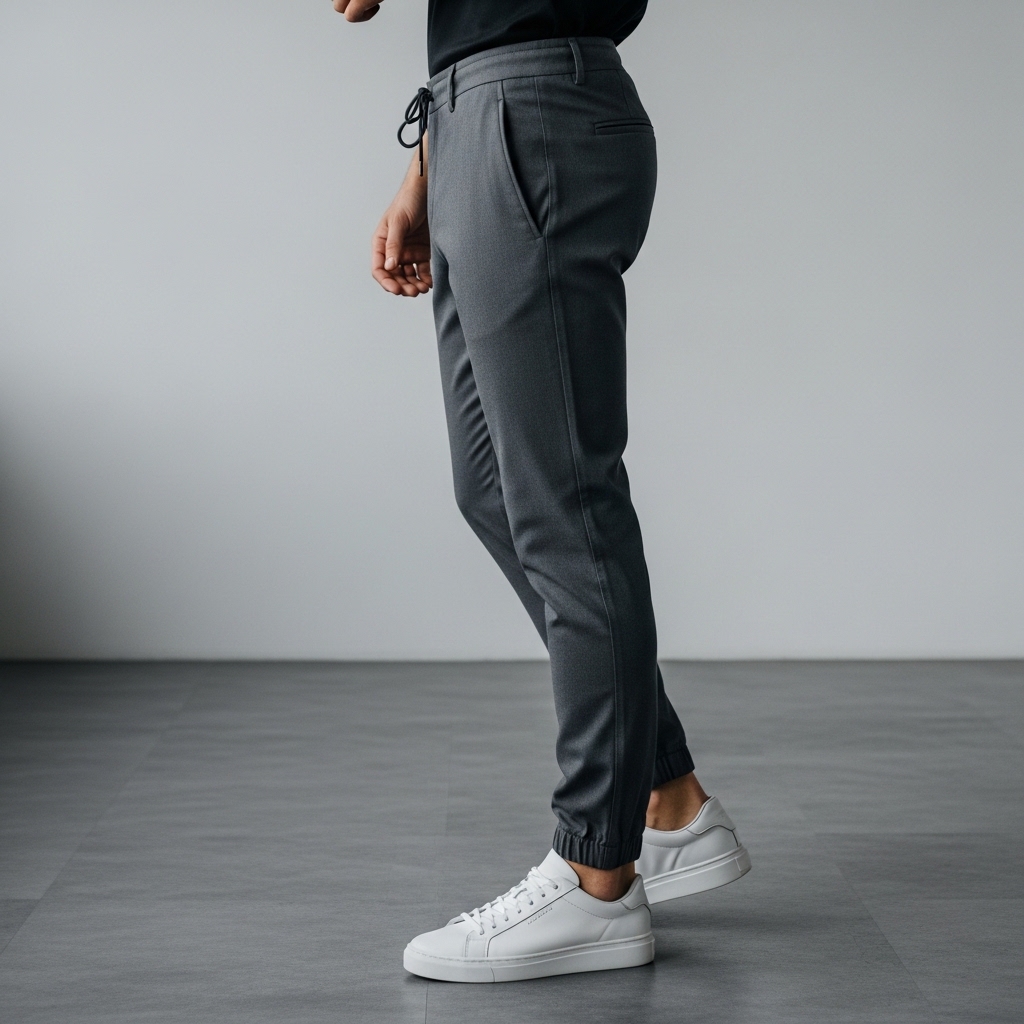 Nova Esnek Dokulu Slim-Fit Jogger Pantolon
