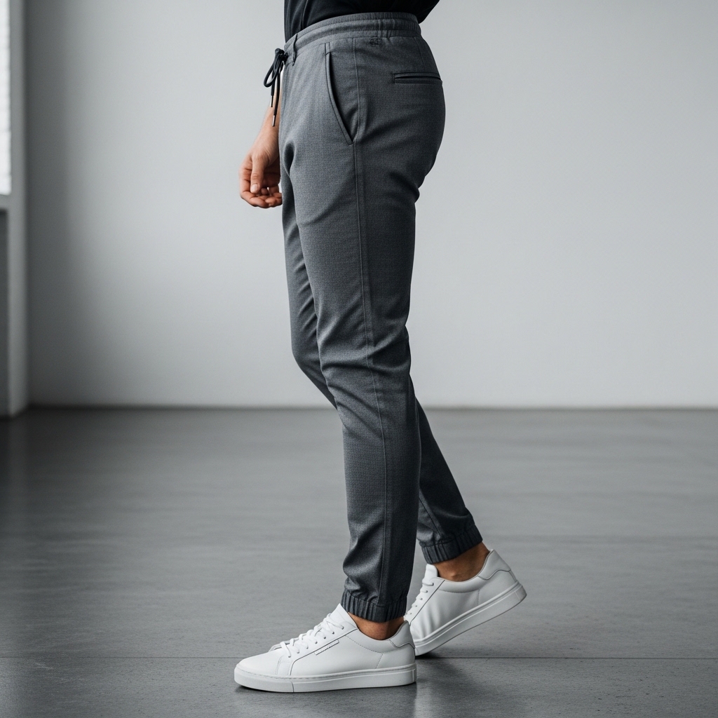 Nova Esnek Dokulu Slim-Fit Jogger Pantolon