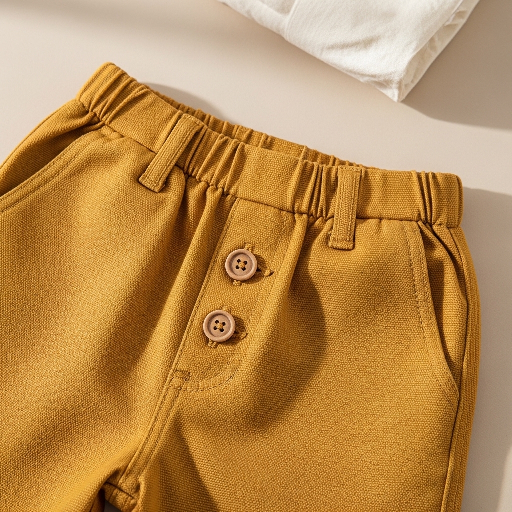 Ultra Esnek Belli Kanvas Çocuk Pantolonu - Rahat Kesim