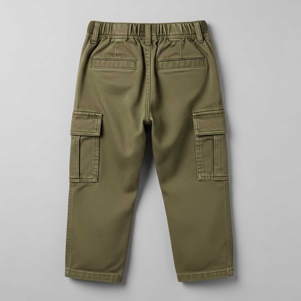 Kargo Cepli Dayanıklı Çocuk Gabardin Pantolon