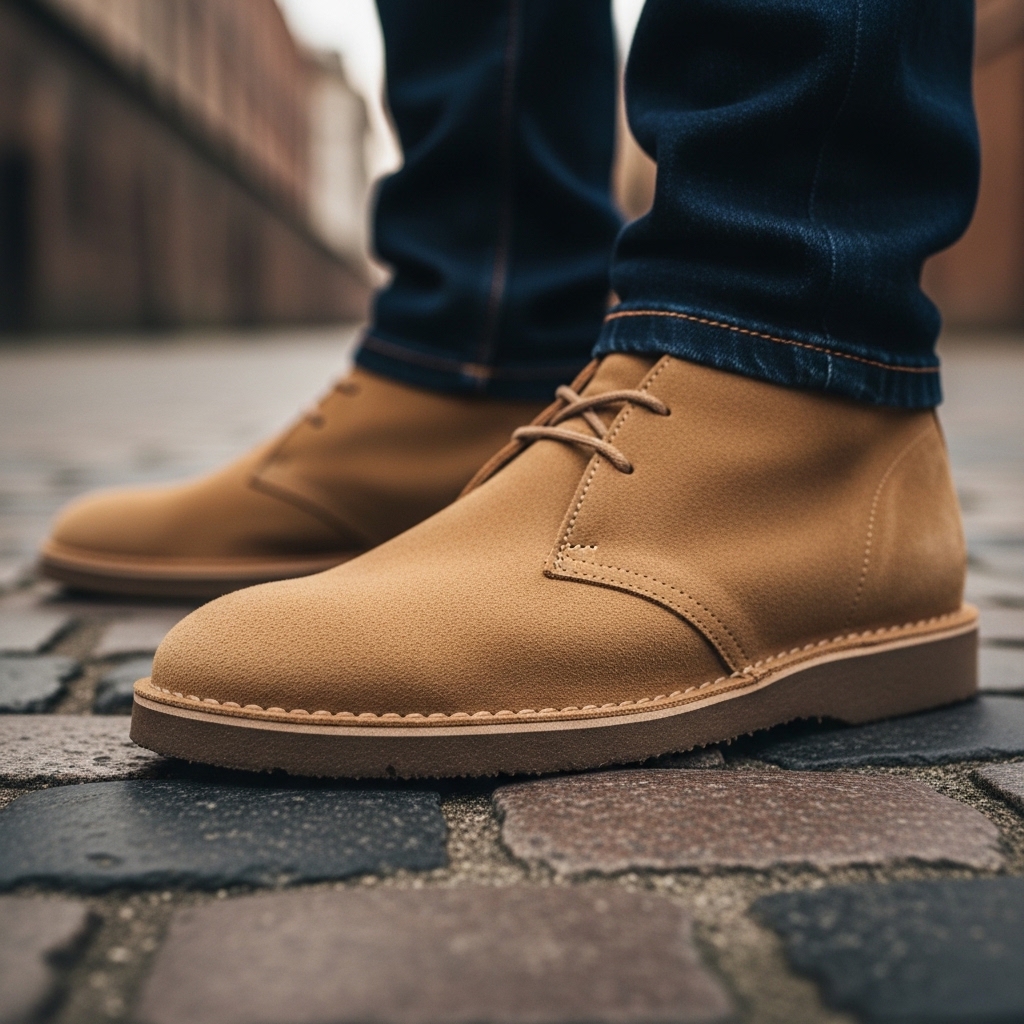 Urban Suede: Erkek Hakiki Süet Günlük Desert Bot