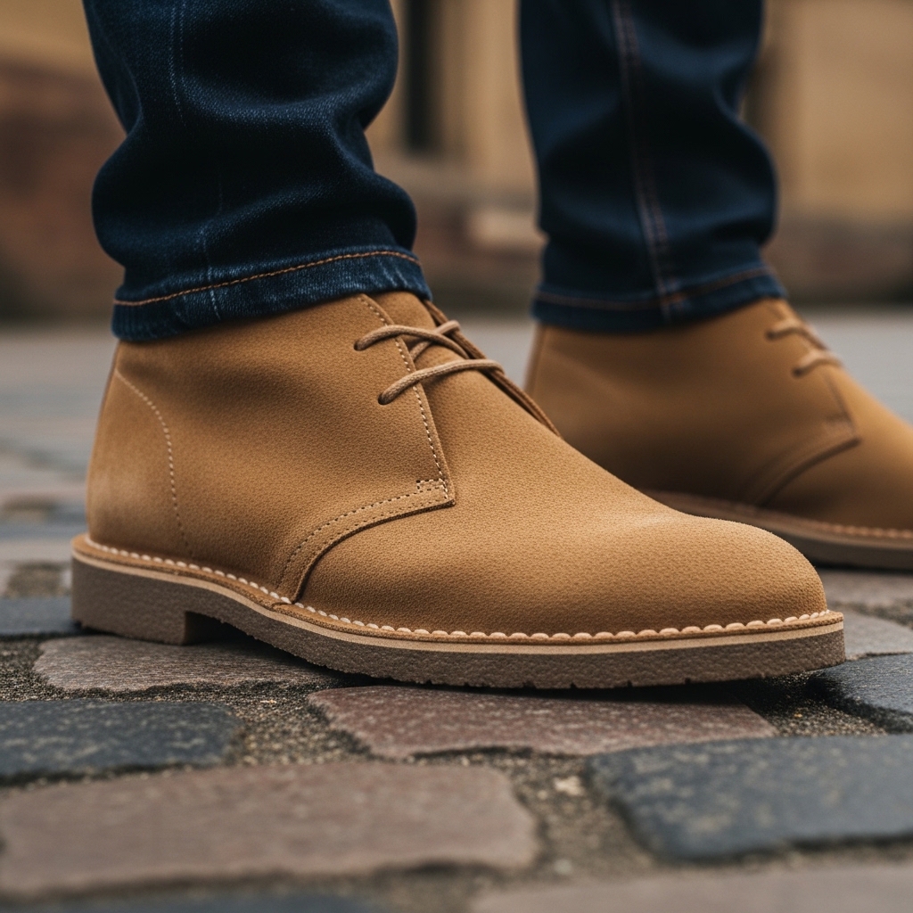 Urban Suede: Erkek Hakiki Süet Günlük Desert Bot