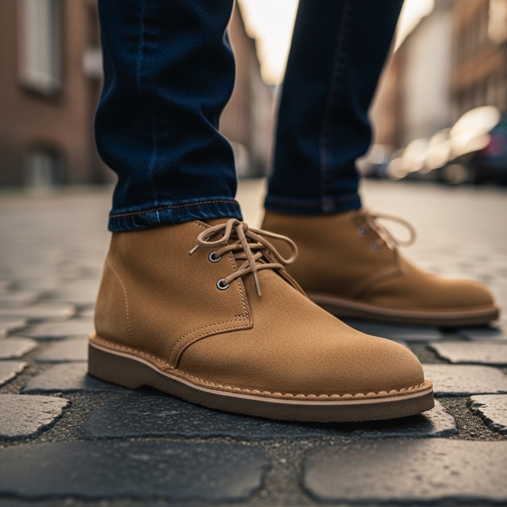 Urban Suede: Erkek Hakiki Süet Günlük Desert Bot