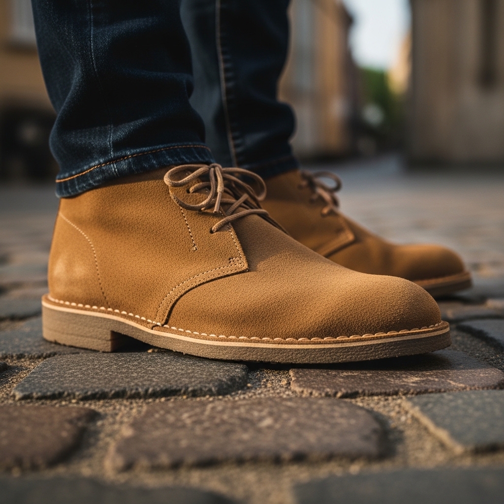 Urban Suede: Erkek Hakiki Süet Günlük Desert Bot